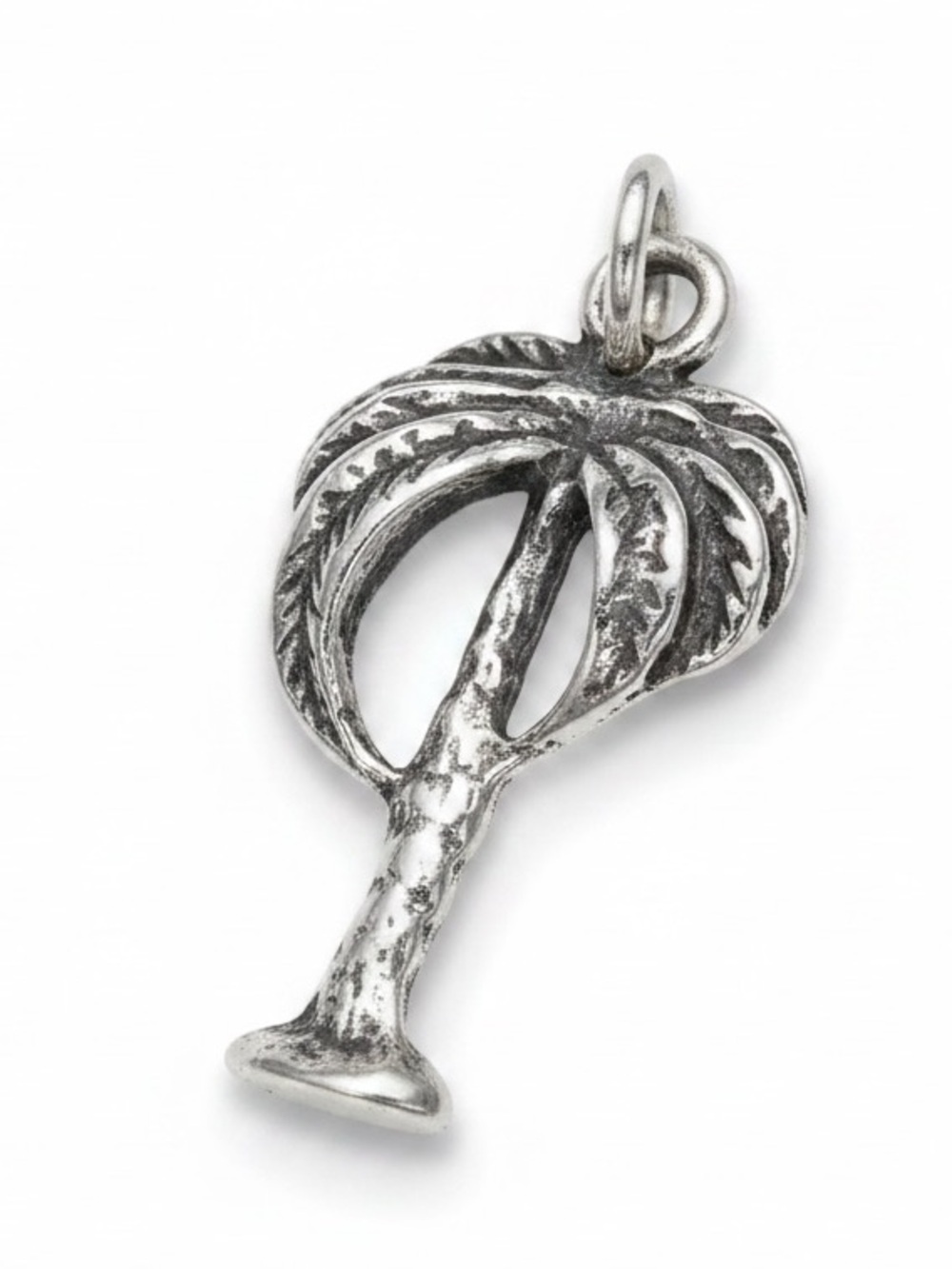 PALMETTO PALM Tree Charm or Pendant in Rare Hard to Find Vintage Sterling Silver